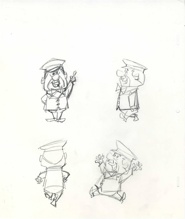 Publicity Drawing of the Zoo Keeper from Wally Gator