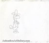 Production Drawing of Quick Draw McGraw from Hanna-Barbera Studio