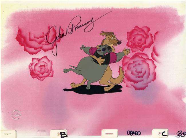 Original Production Cel of Charlie and Carface from All Dogs Go to Heaven
