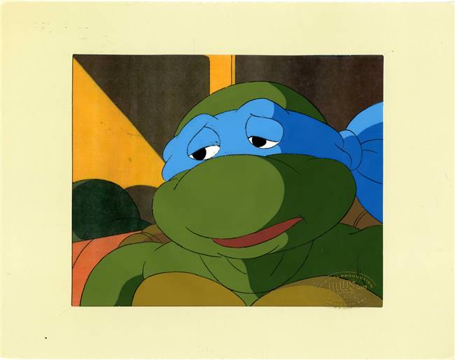 Original production cels of Leonardo from Teenage Mutant Ninja Turtles