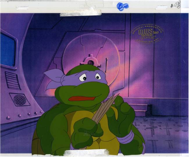 Original production cels of Donatello from Teenage Mutant Ninja Turtles