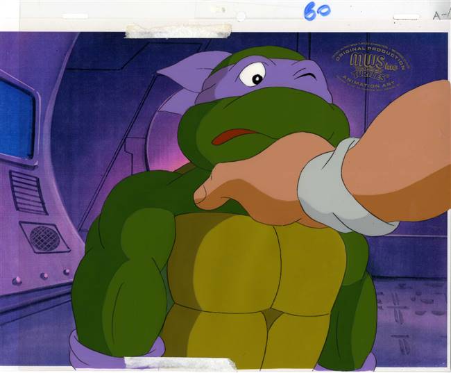 Original production cels of Donatello from Teenage Mutant Ninja Turtles