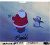 Original Production Cel of Opus and Santa from A Wish for Wings that Work (1991)