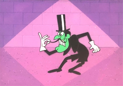 Original Scene Cel of Snidely Whiplash from The Rocky and Bullwinkle Show