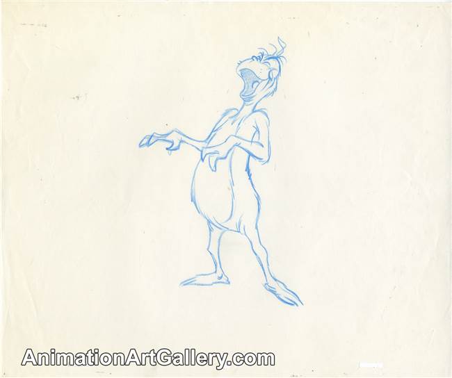 Production Drawing of the Grinch from The Grinch Grinches the Cat in the Hat