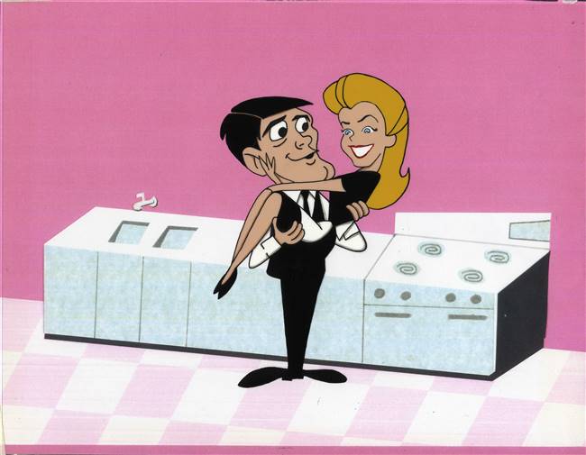 Limited Edition Color Model Cel of Darrin and Samantha from the Opening Credits of Bewitched (1990s)