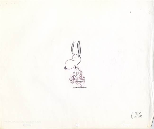 Original Production Drawing of Snoopy from The Peanuts