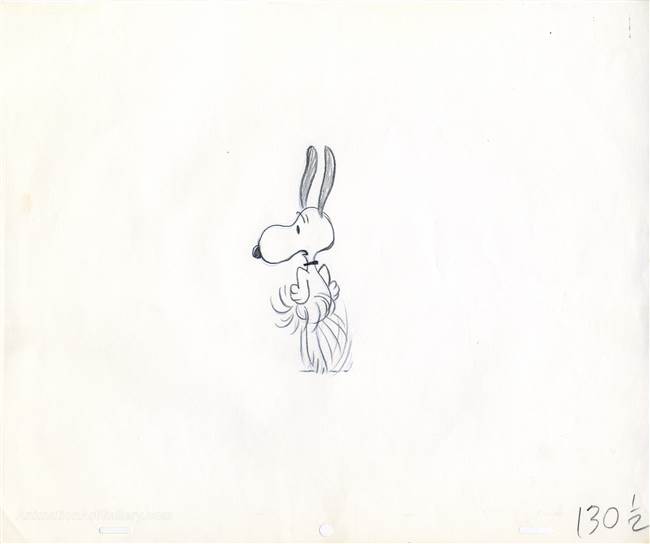 Original Production Drawing of Snoopy from The Peanuts
