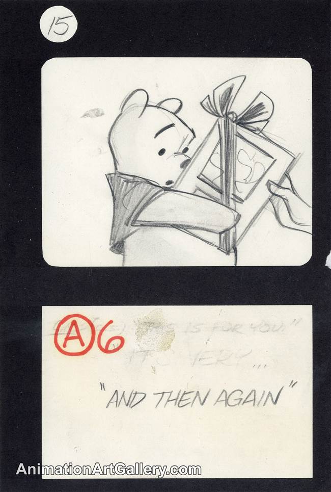 Original Storyboard of Winnie the Pooh from Winnie the Pooh Discovers the Seasons (1981)