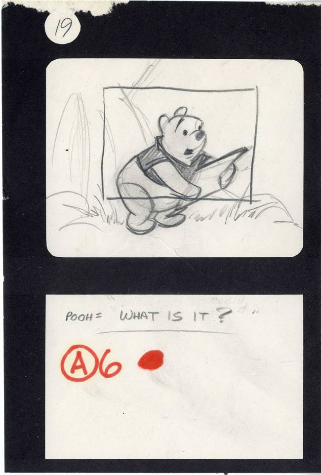 Original Storyboard of Winnie the Pooh from Seasons (1982)