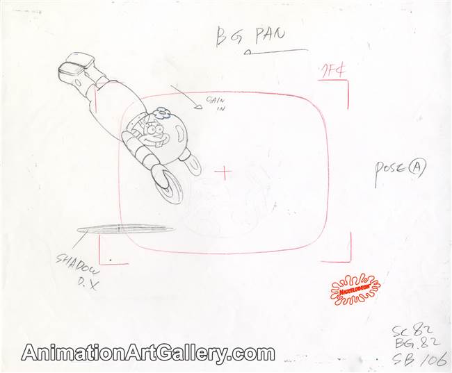 Production Drawing of Sandy Cheeks - SBDF91