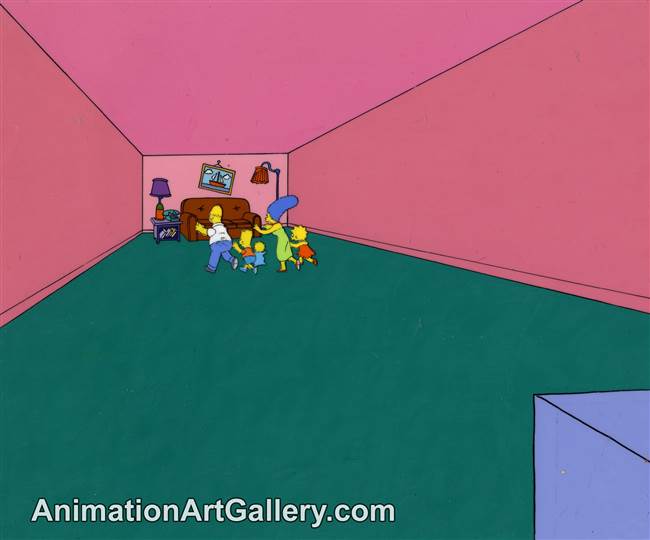 couch gag of the Simpson Family from Homer Bad Man