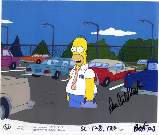 Original Production Cel of Homer from Natural Born Kissers