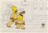 Original Production Cel of Homer and Adil Hoxa from Crepes of Wrath (1990)