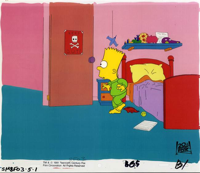Original Production Cel of Bart Simpson from Bart the Murderer