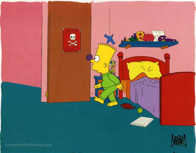 Original Production Cel of Bart Simpson from Bart the Murderer