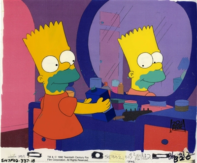 Original Production Cel of Bart Simpson from Simpson and Delilah (1990)