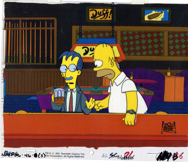 Original Production Cel Homer Simpson From Lisa's Pony (1991)