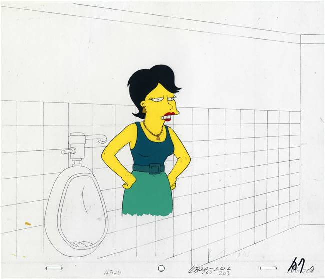 Original Production Cel of a woman from The Simpsons Spin-Off Showcase (1997)