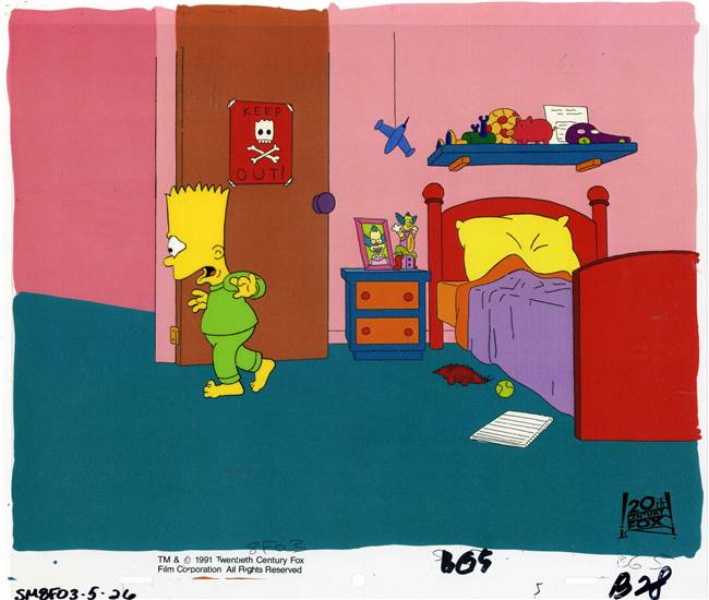 Original Production Cel of Bart Simpson from Bart the Murderer (1991)