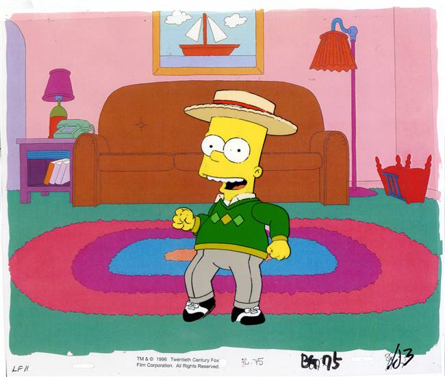 Original Production Cel of Bart Simpson from The Simpsons Spin-Off Showcase (1997)