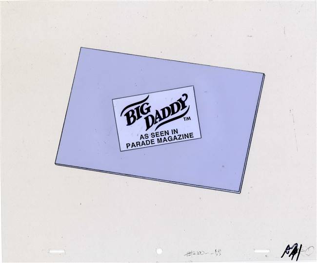 Original Production Cel of Big Daddy's Trademark Calling Card from The Simpsons Spin-Off Showcase (1997)