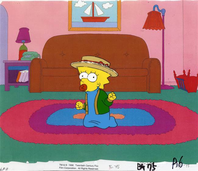 Original Production Cel of Maggie Simpson from The Simpsons Spin-Off Showcase (1997)