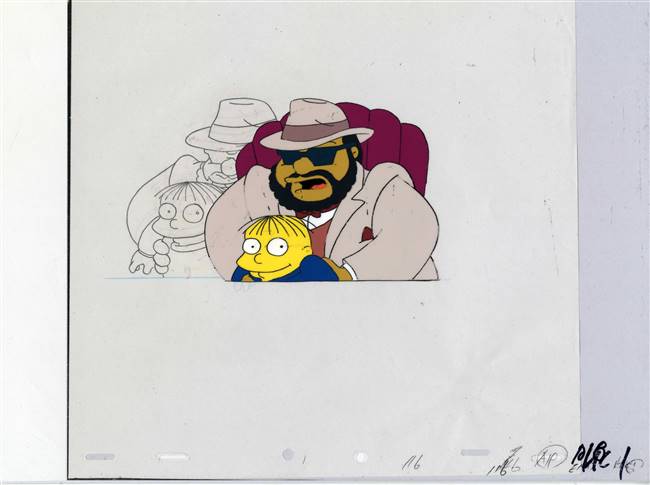 Original Production Cel of Big Daddy and Ralph from The Simpsons Spin-Off Showcase (1997)