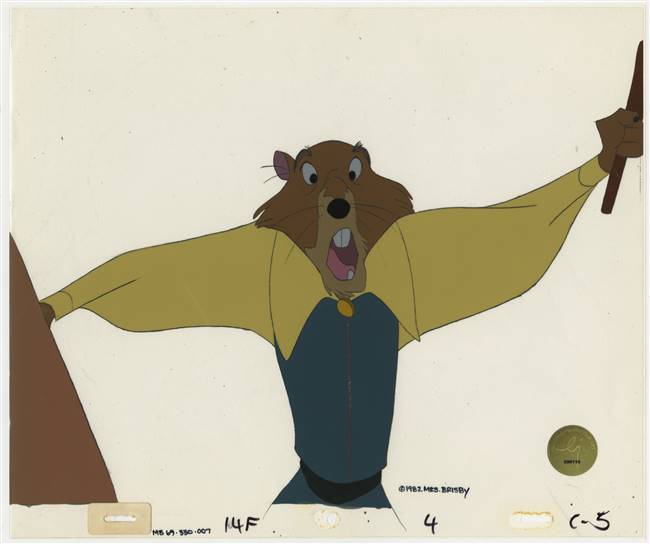 Original Production Cel of Justin from the Secret of NIMH (1982)
