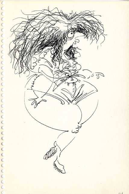 Original Character drawing of a woman by Tim Burton