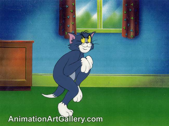 Production Cel of Tom the cat from Tom and Jerry (c. 1980s)