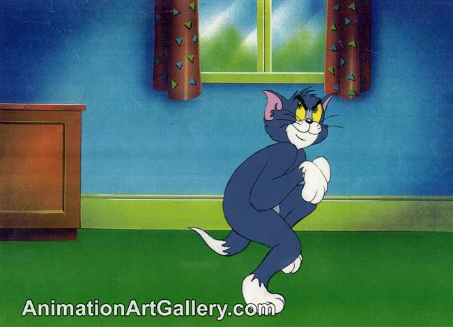 Production Cel of Tom the cat from Tom and Jerry (c. 1980s)