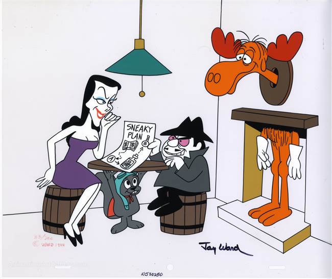 Sneaky Plan Limited Edition Cel from The Rocky and Bullwinkle Show