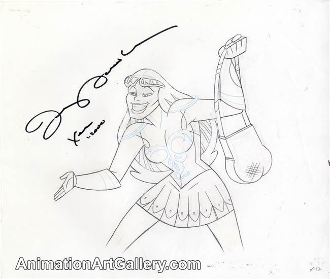 Production Drawing of Xena from The Battle for Mount Olympus