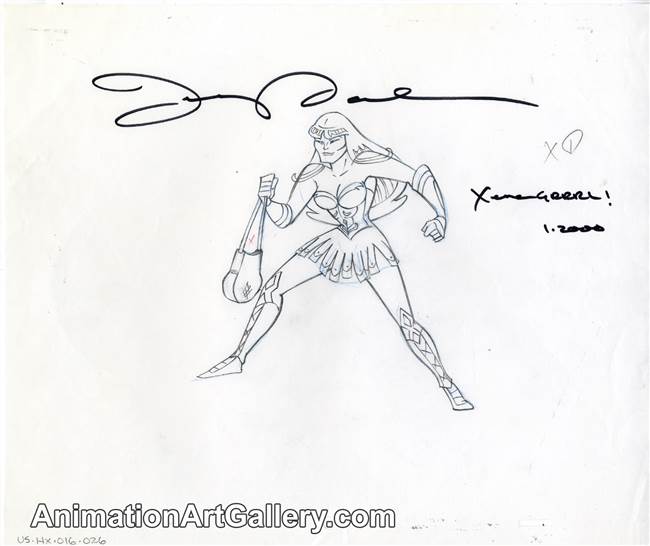 Production Drawing of Xena from The Battle for Mount Olympus