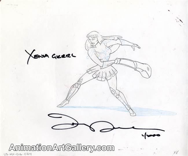 Production Drawing of Xena from The Battle for Mount Olympus