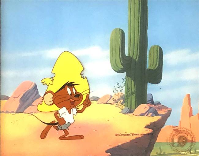 Original Production Cel of Speedy Gonzales from Daffy Duck's Fantastic Island (1983)