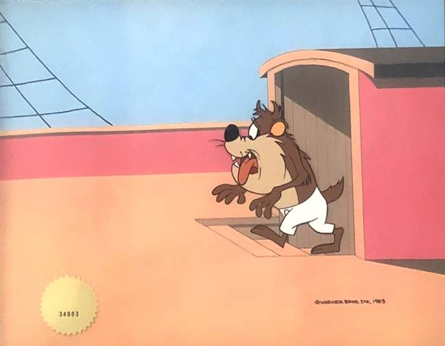 Original Production Cel of Taz from Daffy Duck's Fantastic Island (1983)