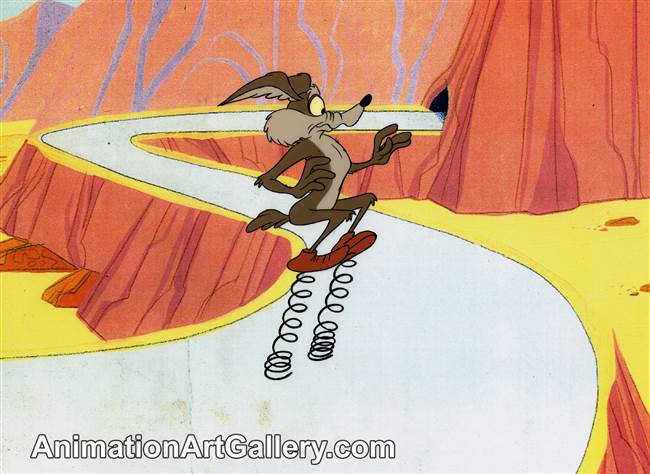 Production Cel of Wile E. Coyote from Warner Bros (c.1970s)