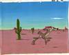Original Production Background and Production Cel of Wile E Coyote from Warner Bros (1960s)