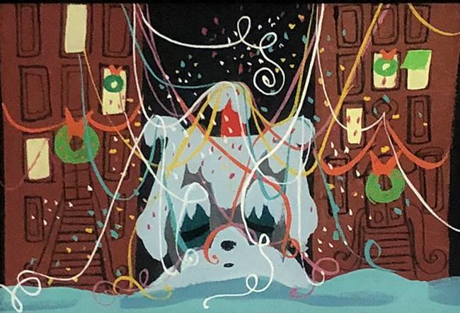 Original Concept art of the Little House from the Little House (1952) Attributed to Mary Blair