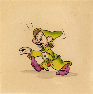 Original Walt Disney Studio Character Painting of Dopey (c. 1940s/50s)