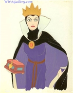 Production Cel with Matching Drawing of the Evil Queen from Snow White - WDC1181