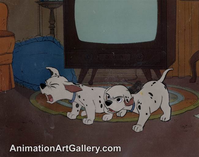 Disneyland Cel Set-up of some puppies from 101 Dalmatians
