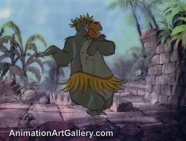 Production Cel of Baloo from The Jungle Book