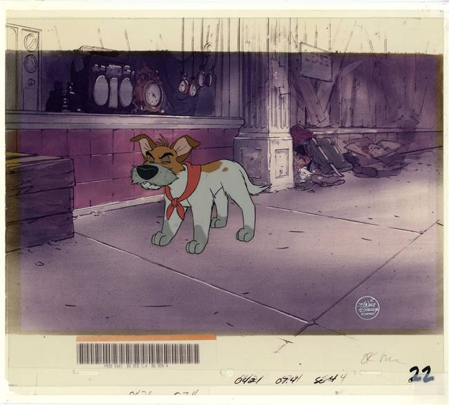 Original Production Cel of Dodger from Oliver and Co (1988)