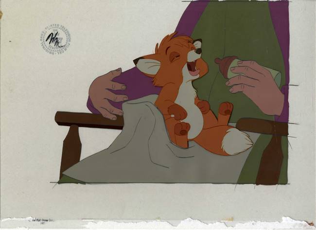 Original Production Cel of Tod from Fox and the Hound (1981)