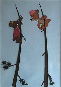 Original Production Cel of Bongo and Lulubelle from Fun and Fancy Free: Bongo (1947)
