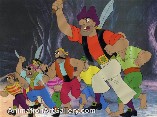 Production Cel of some pirates from Peter Pan