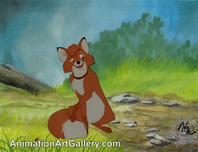 Production Cel of Tod from The Fox and the Hound